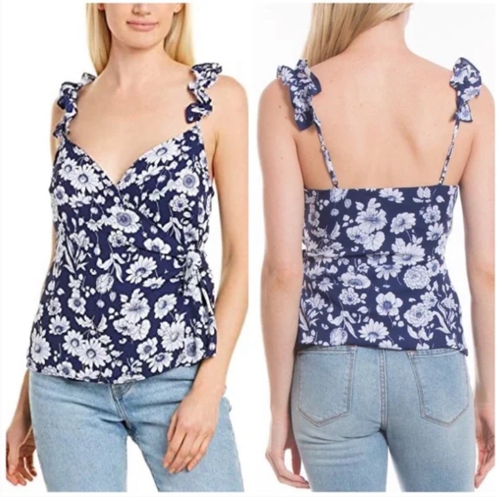 Likely Marin Ruffle Wrap Top